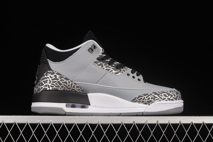 AIR JORDAN 3 RETRO WOLF GREY   136064 004