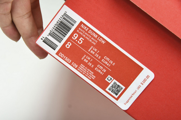 Nike Dunk Low “TRIPLE WHIT‘’ DD1503-109