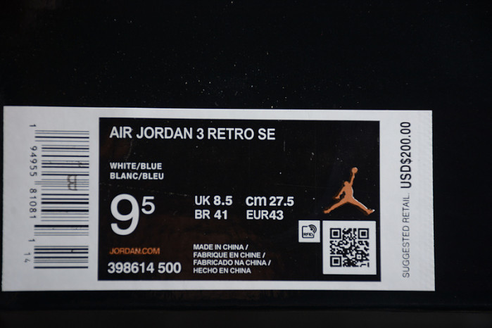 Air Jordan 3 Retro 398614-500